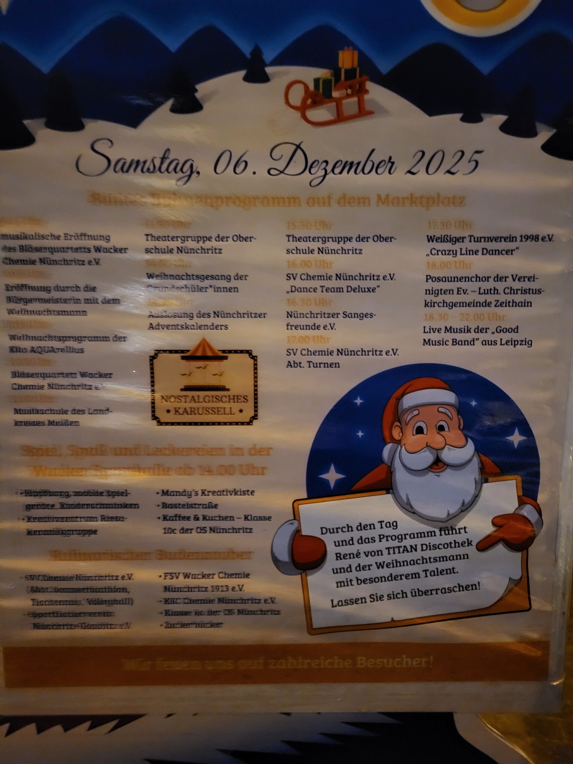 Programm 2. Advent in Nünchritz